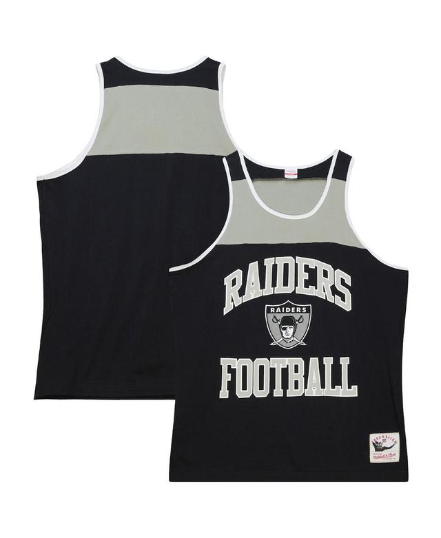 Mens Mitchell & Ness Black Las Vegas Raiders Heritage Colorblock Tank Top - Black Product Image