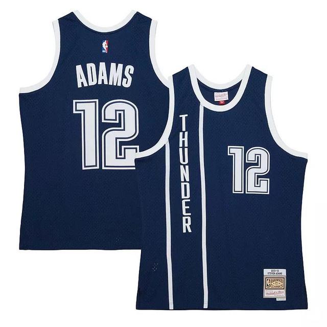 Mens Mitchell & Ness Steven Adams Oklahoma City Thunder Hardwood Classics Swingman Jersey Blue Product Image