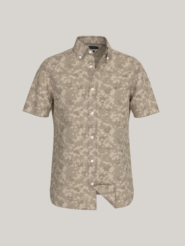 Tommy Hilfiger Men's Regular Fit Camo Poplin Shirt Product Image