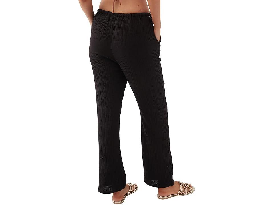 ONeill Brenda Mid Rise Crinkle Gauze Straight Leg Pants Product Image