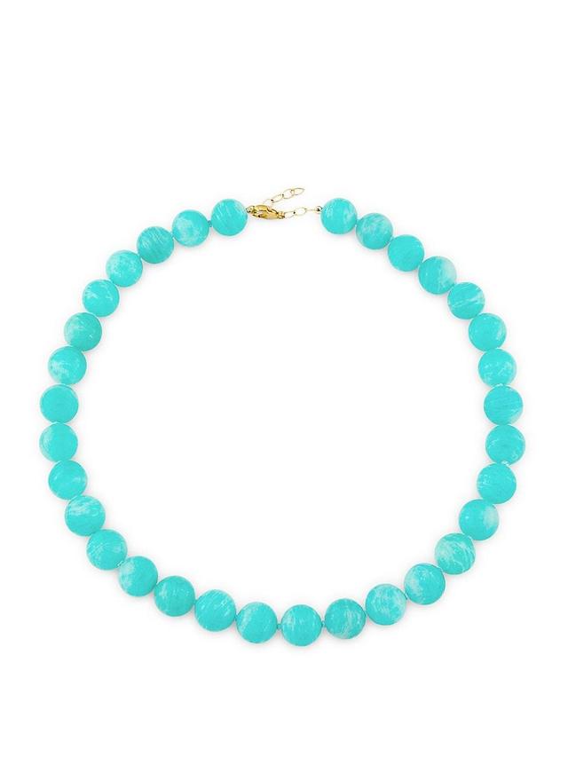 Womens Oracle 14K Yellow Gold & Amazonite Beaded Necklace Product Image