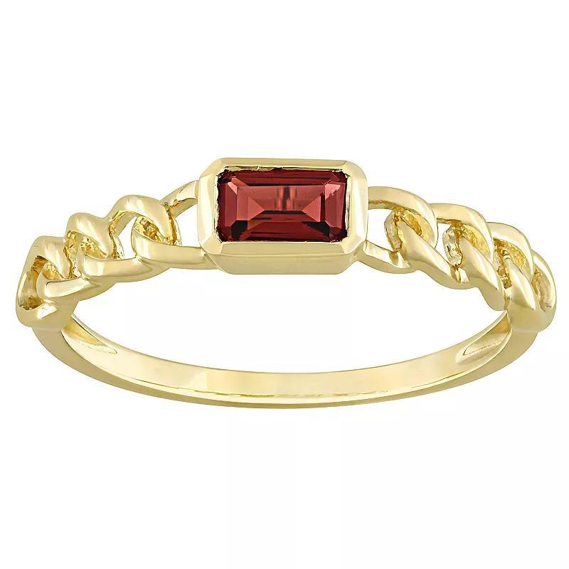 Stella Grace 14k Gold Garnet Link Ring, Womens Product Image