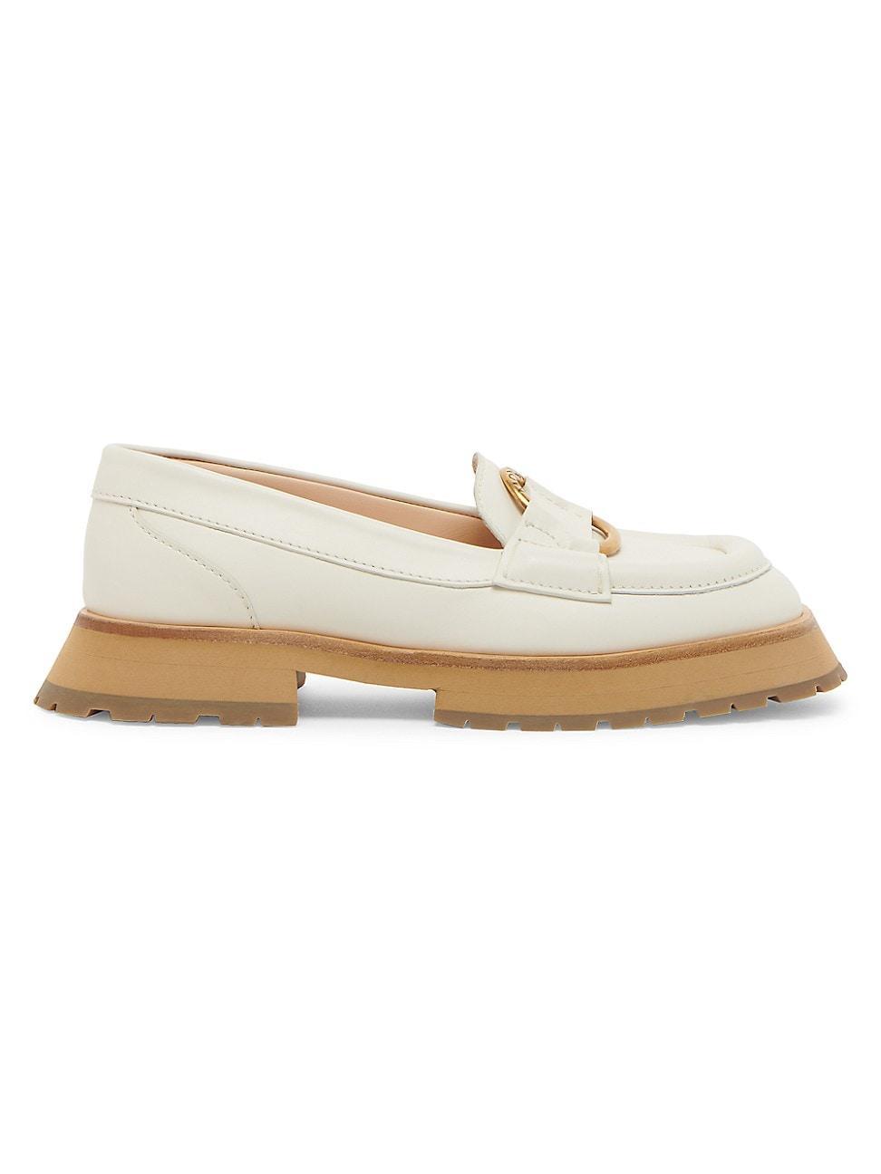 Womens Bell Leather Loafers Product Image