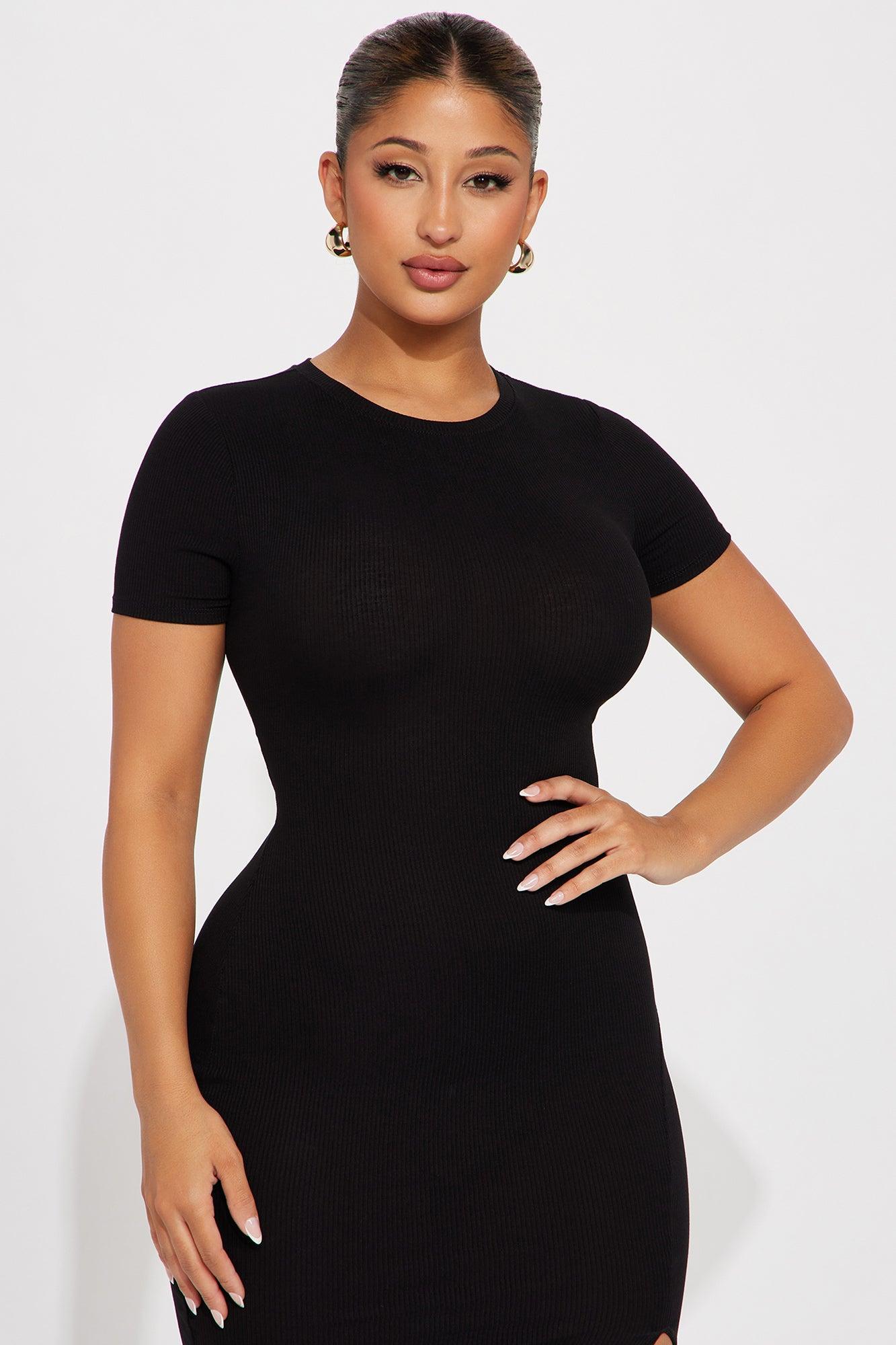 Ember Ribbed Maxi Dress - Black Product Image