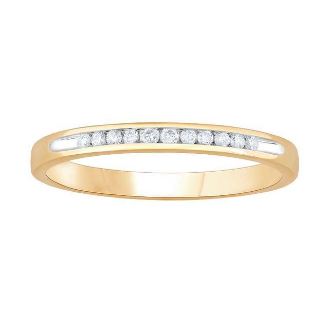 Diamond Medley 14k Gold 1/10 Carat T.W. Lab-Grown Diamond Ring, Womens White Product Image