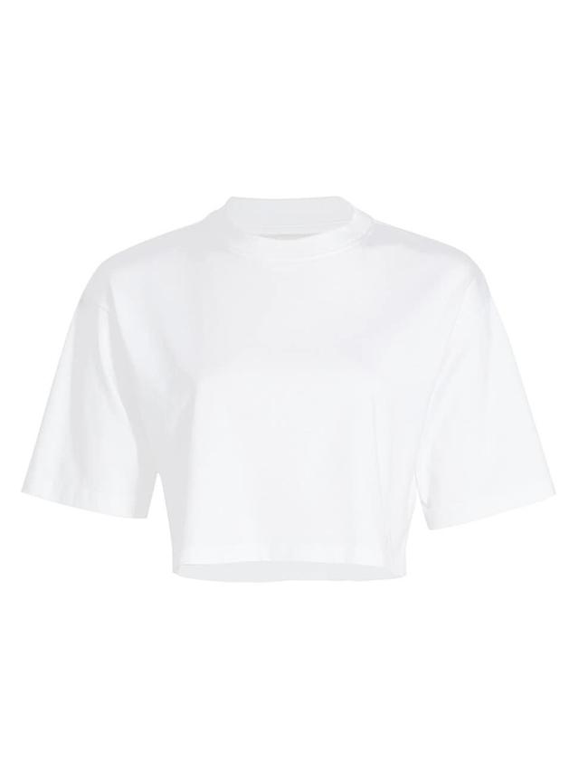 Loulou Studio Crop Supima Cotton T-Shirt Product Image