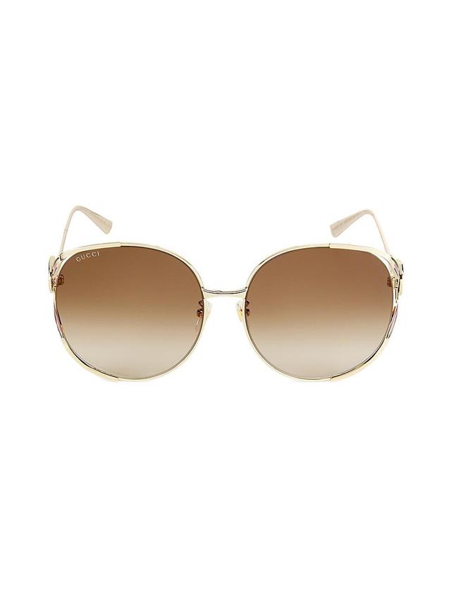 Womens Fork 63MM Round Sunglasses Product Image