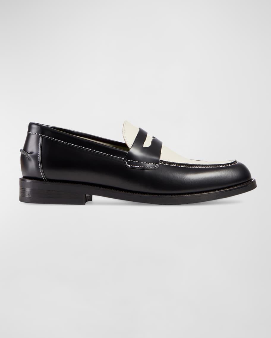 Men's Wilde Bicolor Leather Penny Loafers Product Image