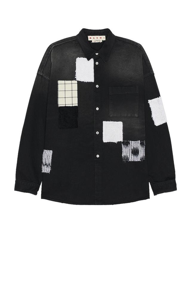 Marni Patchwork Shirt Black. (also in 48). Product Image