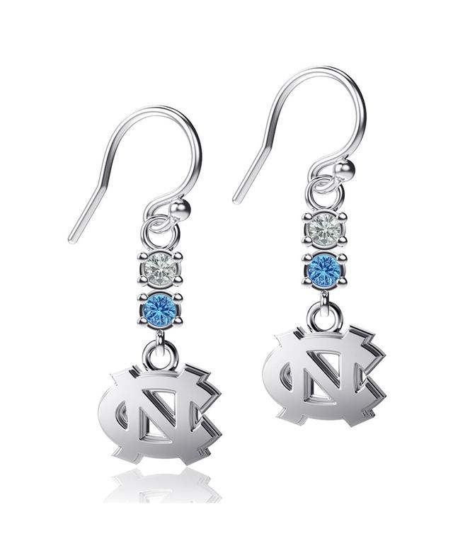 Womens Dayna Designs North Carolina Tar Heels Dangle Crystal Earrings Product Image