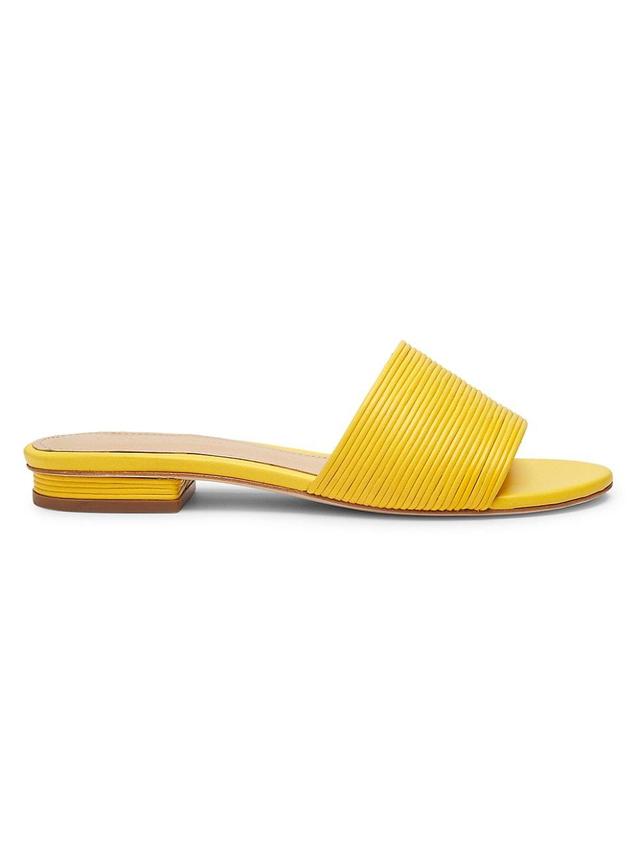 Womens Leather Flat Sandals Product Image