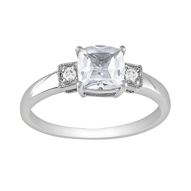 Stella Grace Sterling Silver Lab-Created White Sapphire and Diamond Accent Ring, Womens Product Image