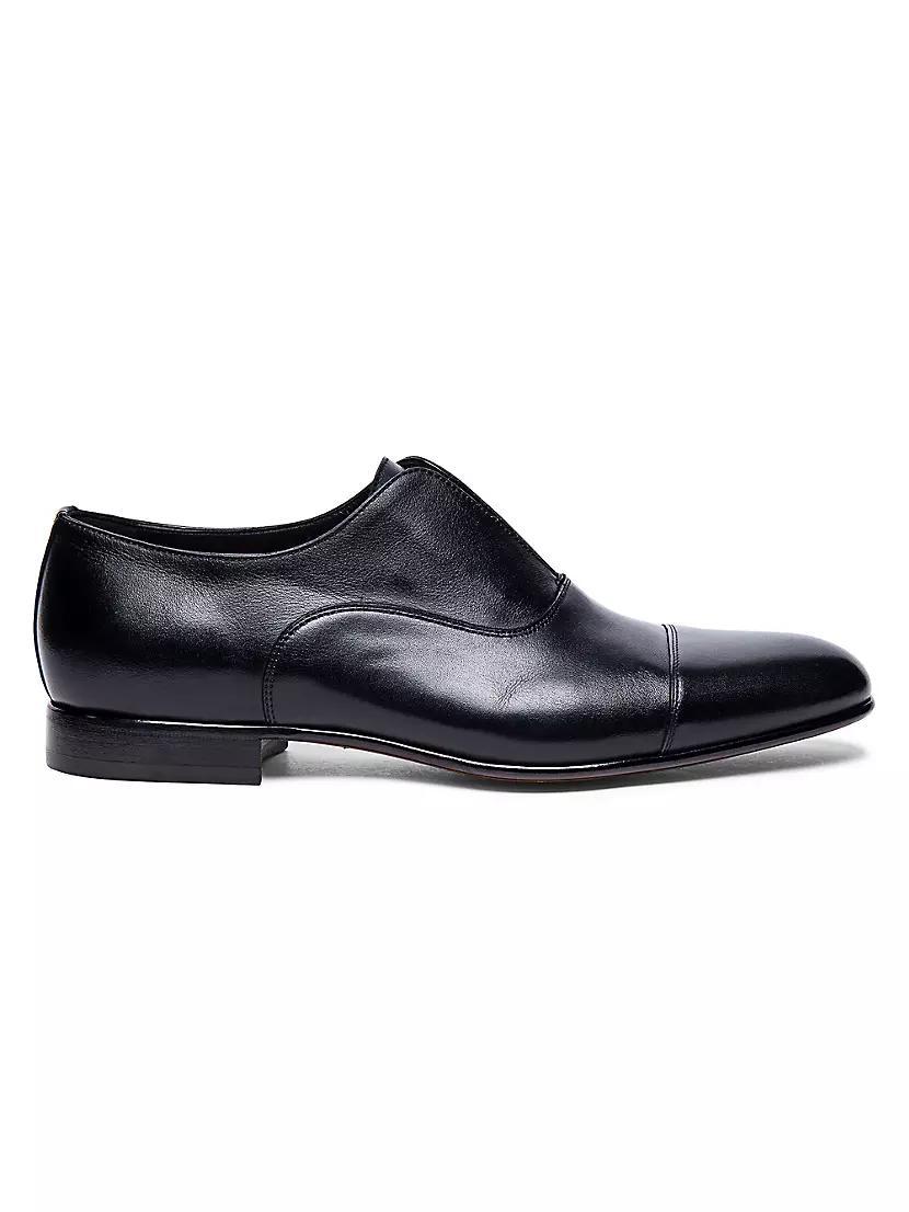 Mens Kenneth Cap-Toe Slip-On Leather Loafers Product Image