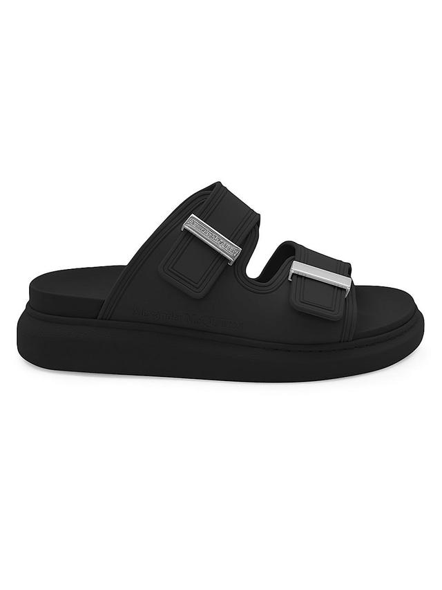 Womens Rubber Double-Strap Slides Product Image