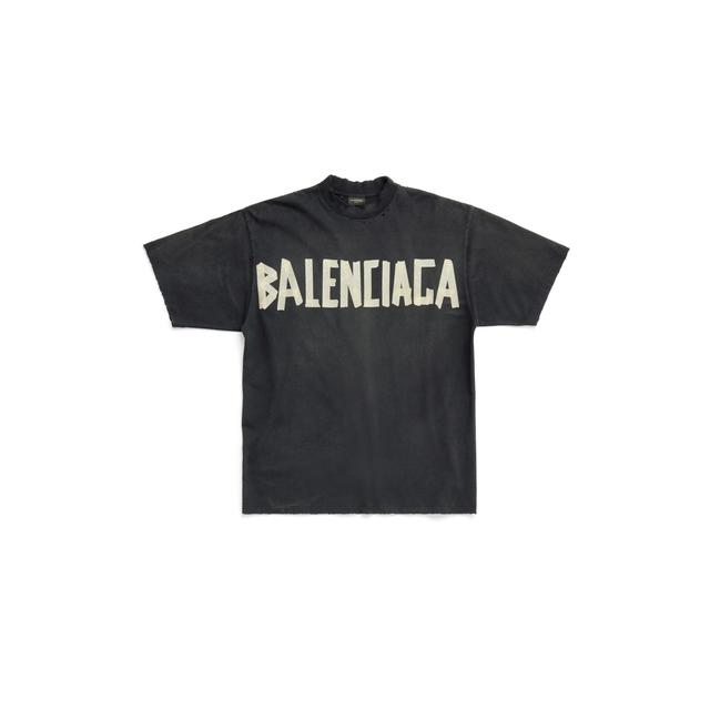 Tape Type T-shirt Medium Fit in Black Faded Product Image