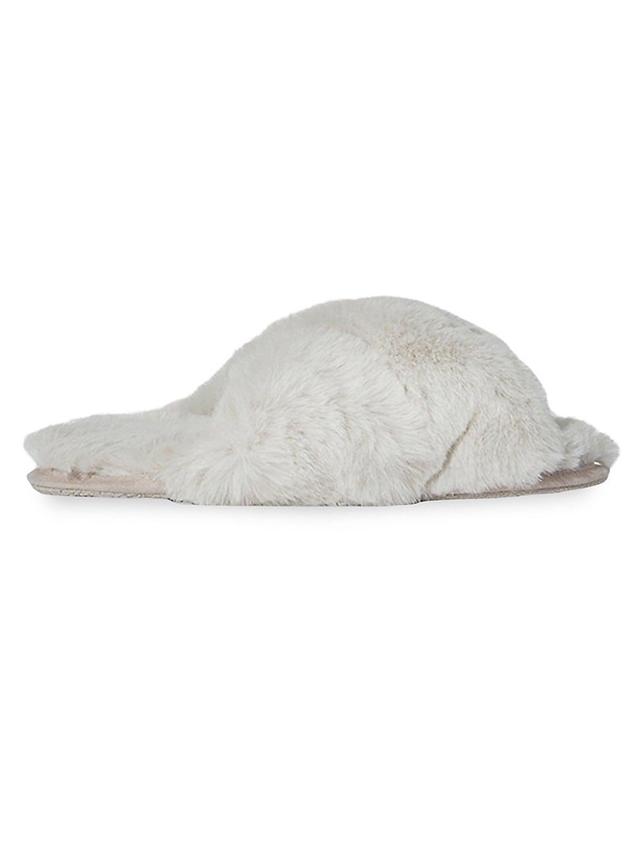 Womens Sheepy Crossover Faux-Fur Slides Product Image