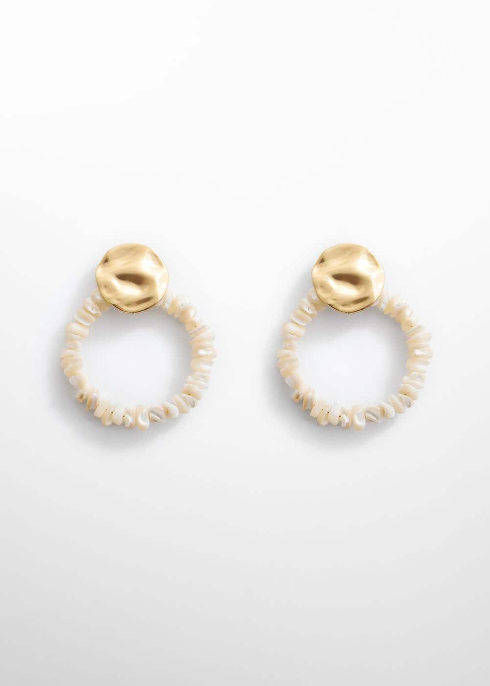 MANGO - Bead loop earrings - One size - Women Product Image