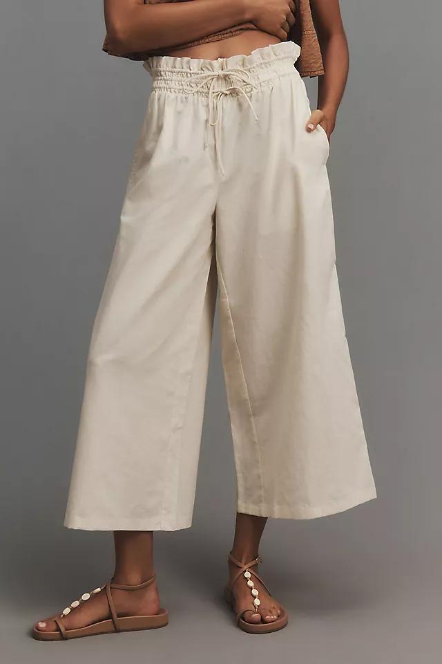 By Anthropologie Linen Pull-On Pants Product Image