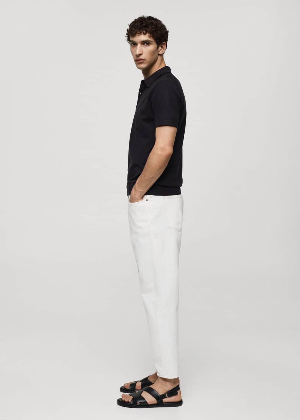 Mango Mens Fine-Knit Polo Shirt Product Image