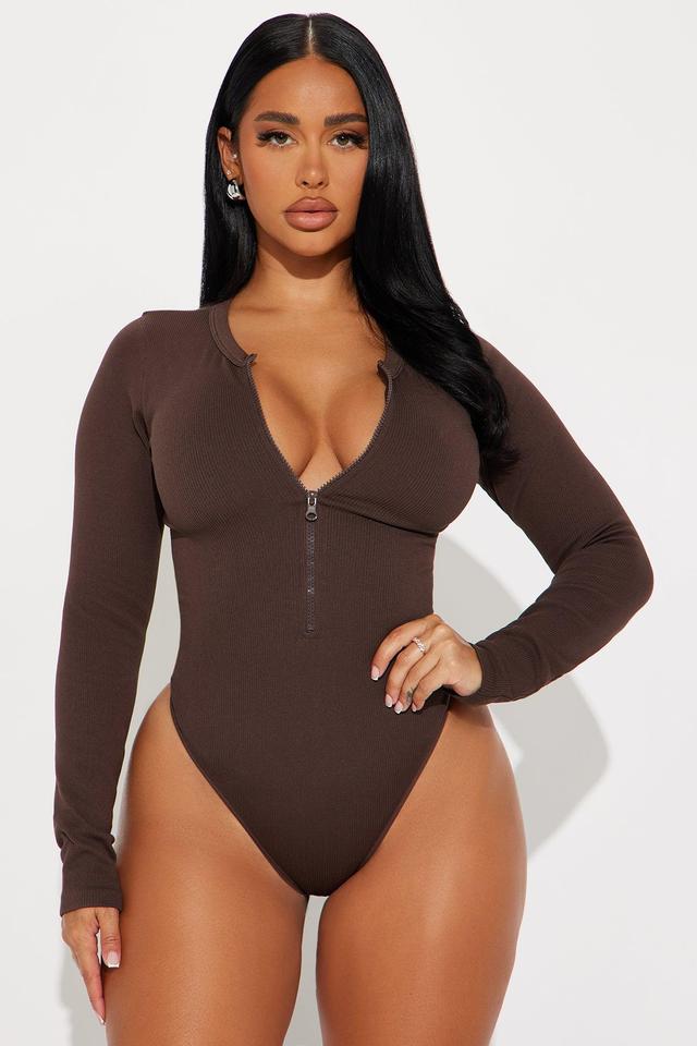 Serena Seamless Bodysuit - Brown Product Image