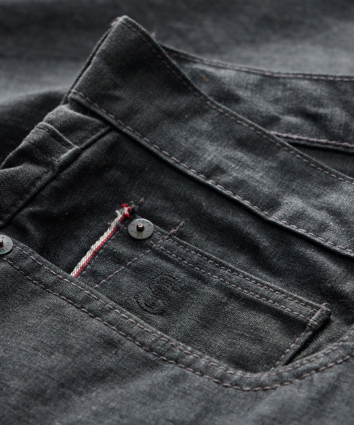 Slim Lightweight Japanese Selvedge Jean in Charcoal Product Image