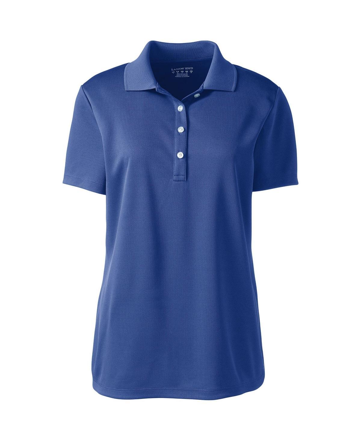 Womens Lands End Short Sleeve Solid Active Polo Shirt Product Image