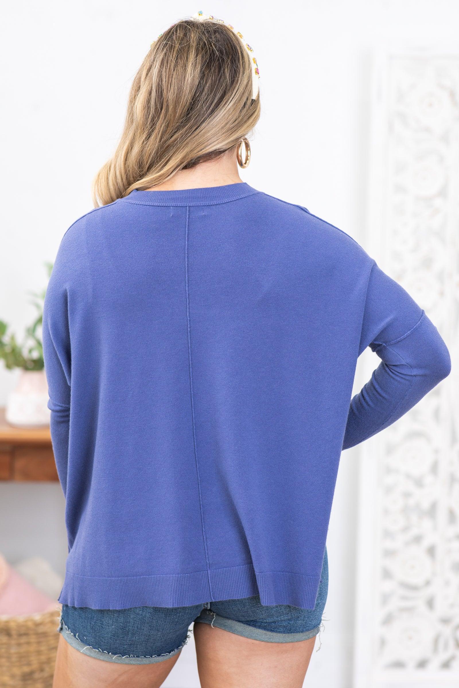 Violet Cashmere Blend Sweater Product Image