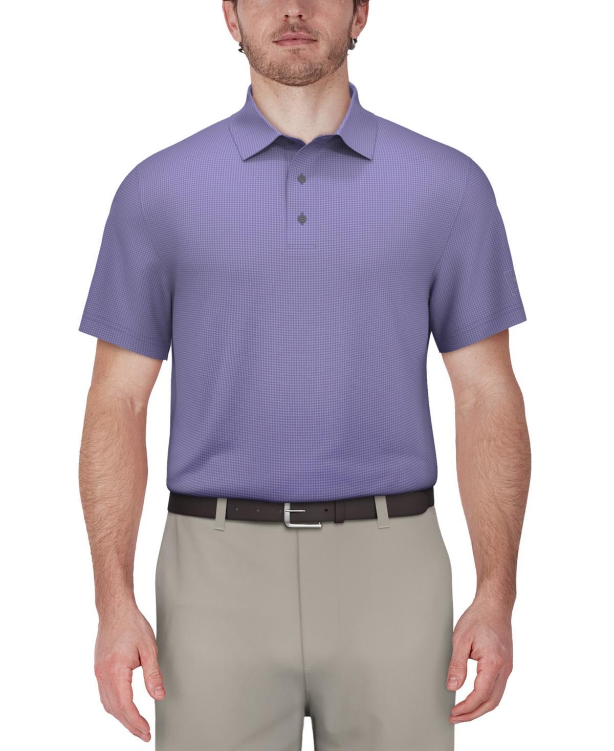 Pga Tour Mens Short-Sleeve Mini-Check Performance Polo Shirt Product Image