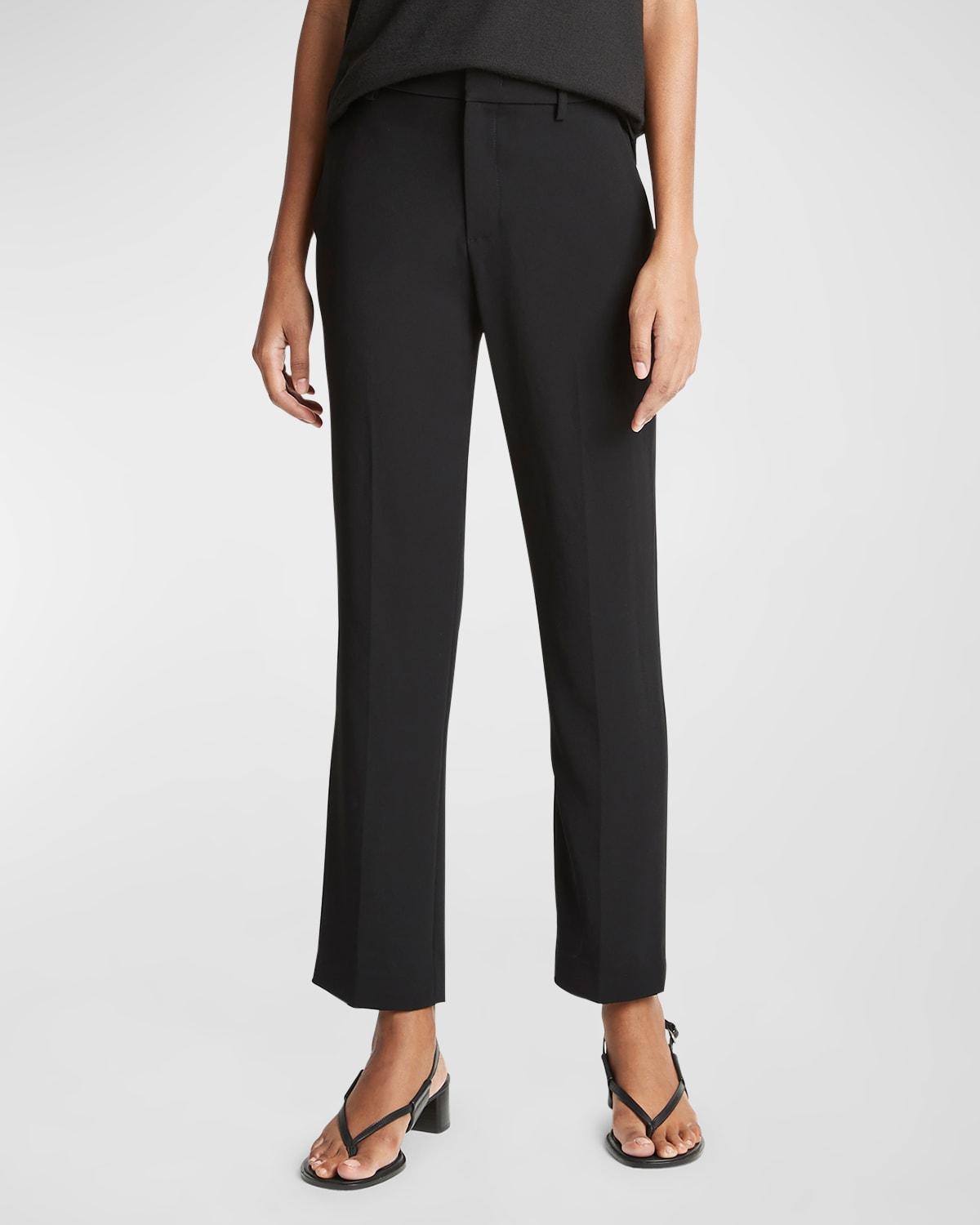 Vince Tailored Straight Leg Crepe Pants Product Image