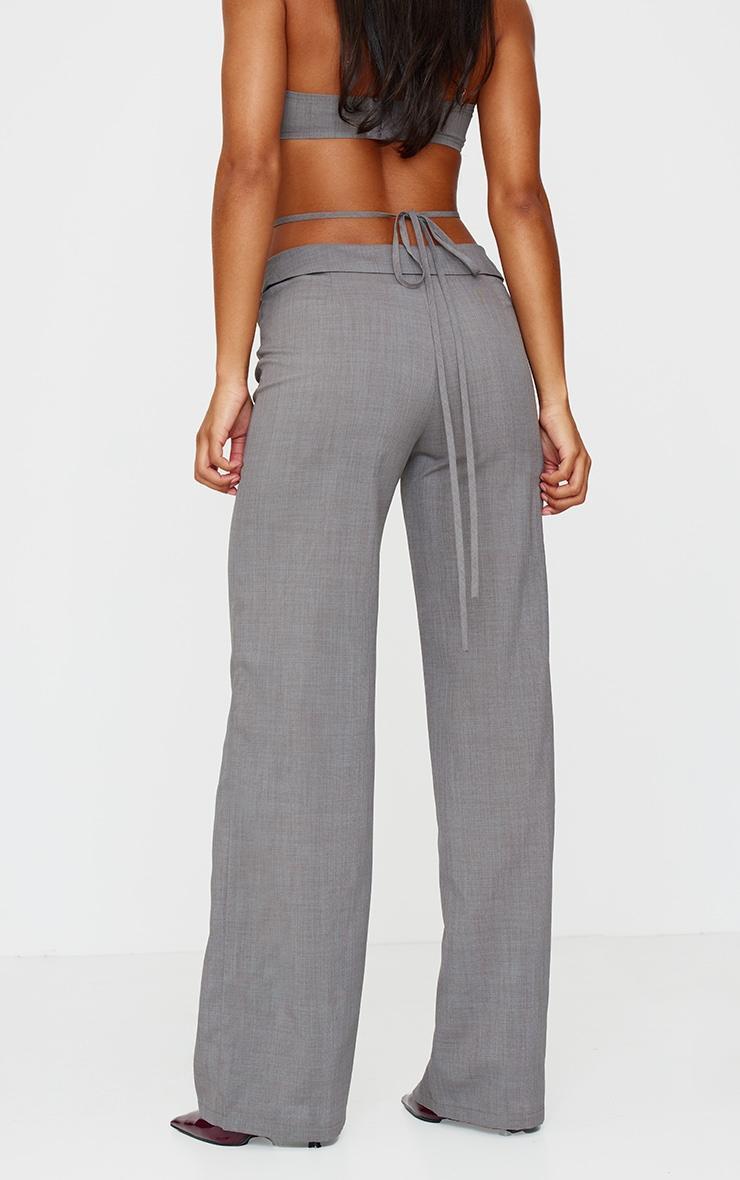 Grey Tailored Seam Detail Pants Product Image