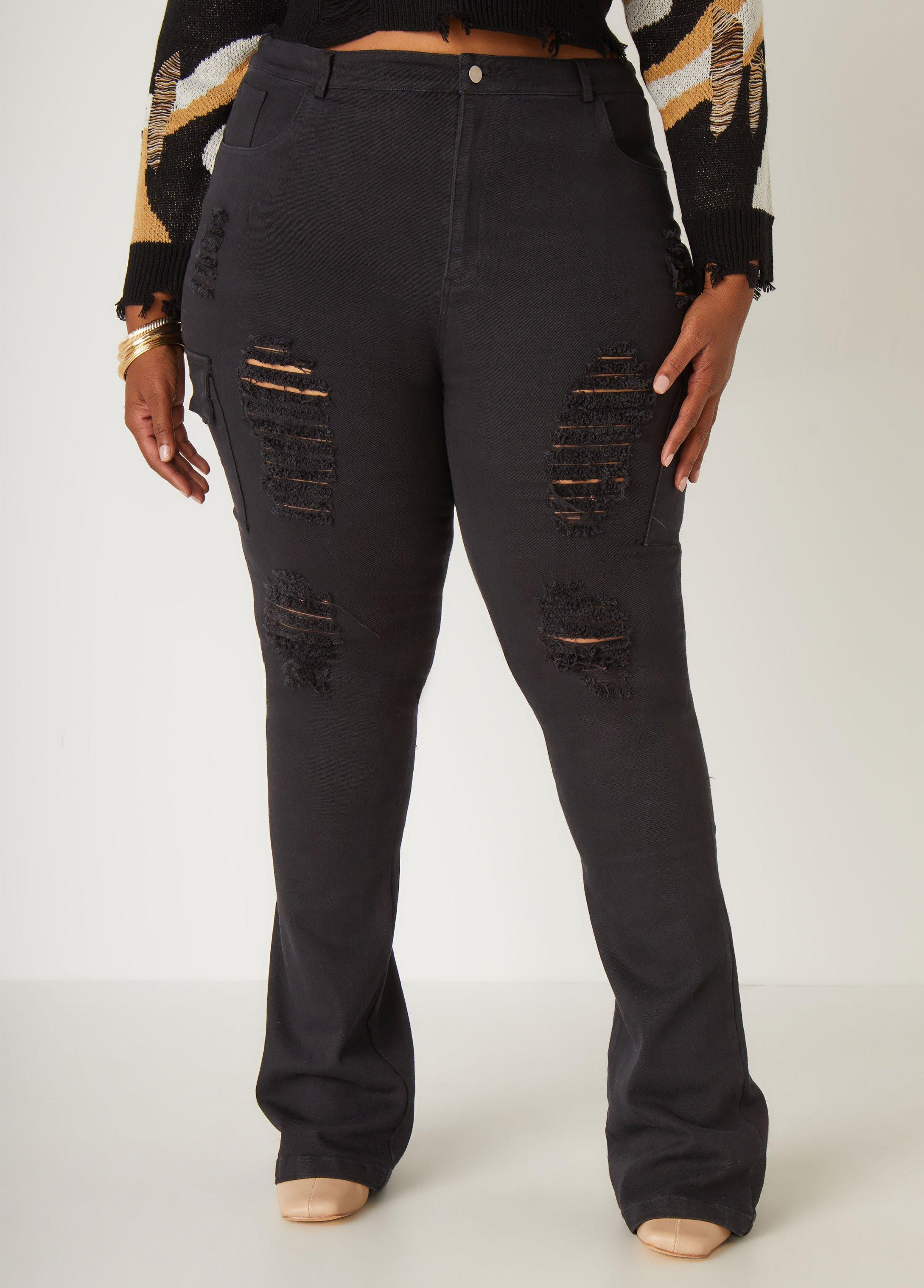 Distressed Cargo Jeans Product Image