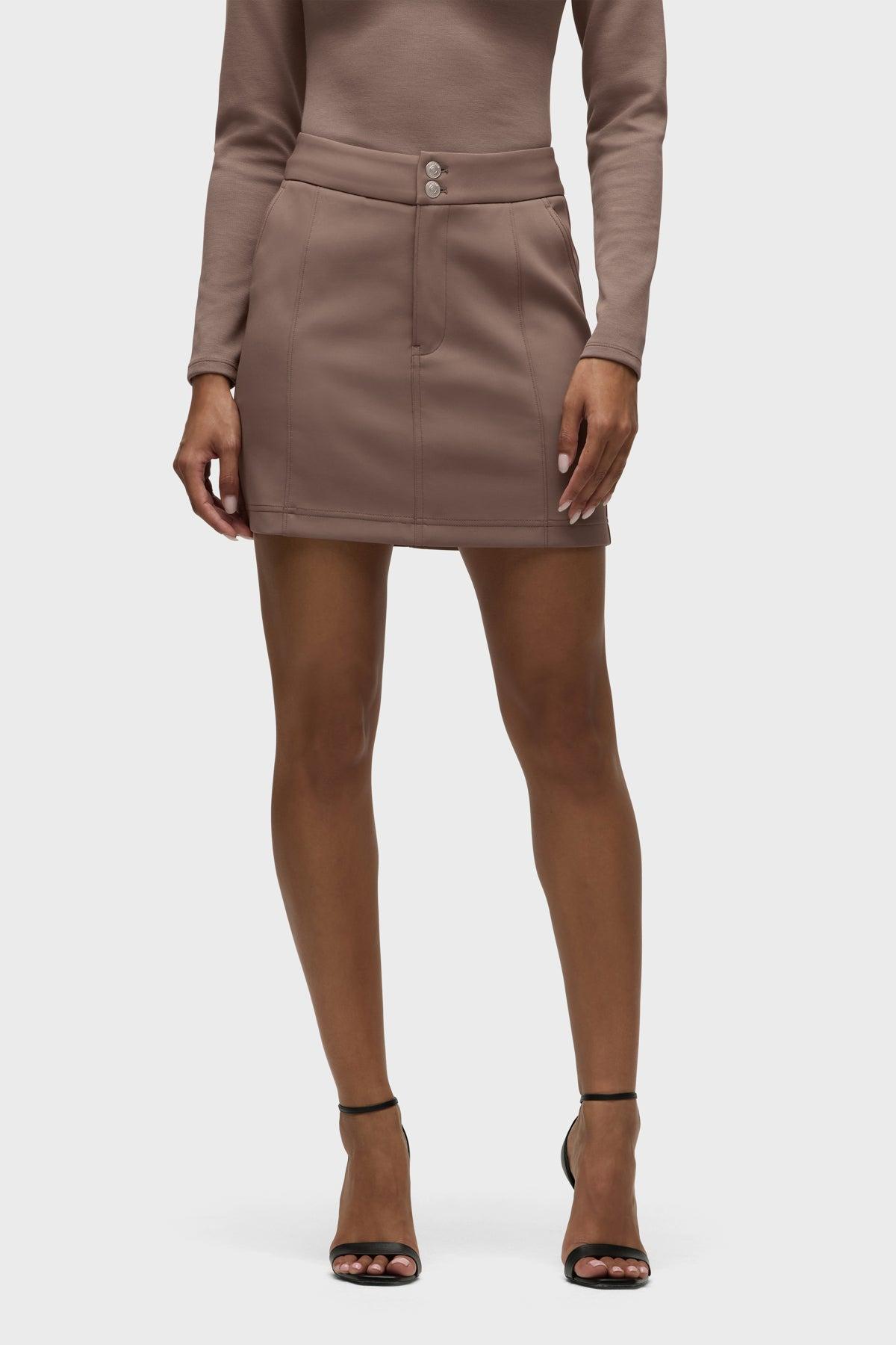 Seamed Mini Skirt Female Product Image