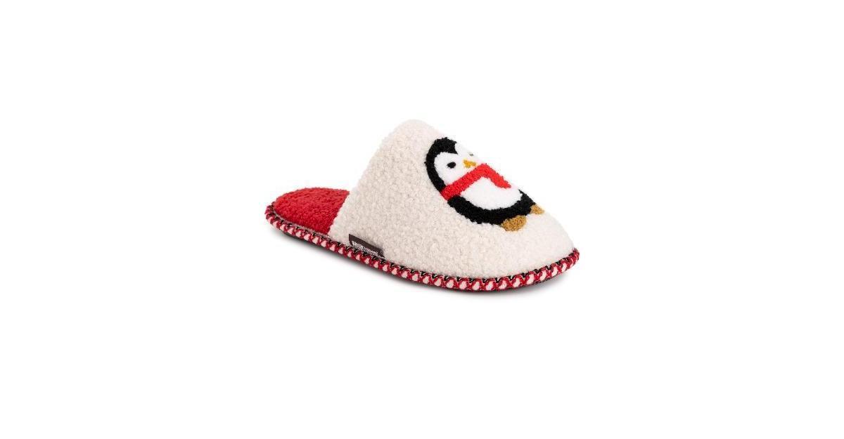 MUK LUK Novelty Womens Scuff Slippers White 2 Product Image