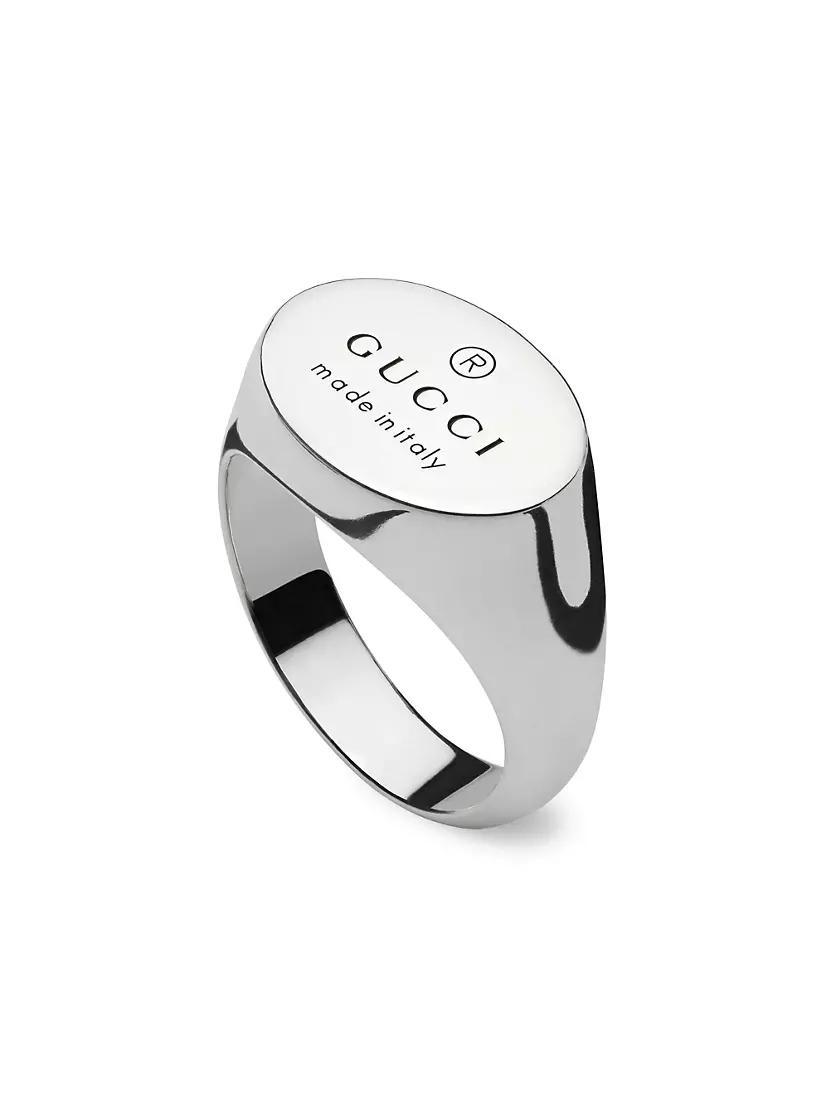 Trademark Sterling Silver Oval Signet Ring Product Image