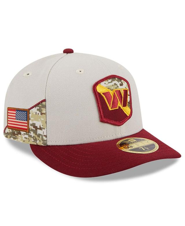 Mens New Era  Stone/Burgundy Washington Commanders 2023 Salute To Service Low Profile 59FIFTY Fitted Hat Product Image