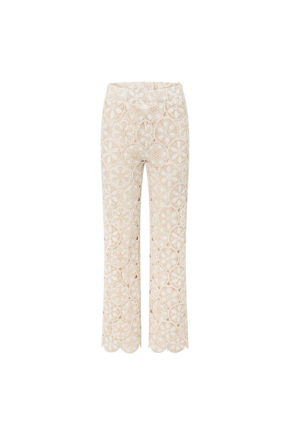 Kalila Crochet Pants - Ivory Product Image