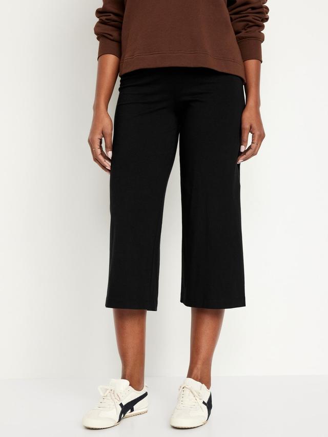 High-Waisted Wide-Leg Crop Leggings Product Image