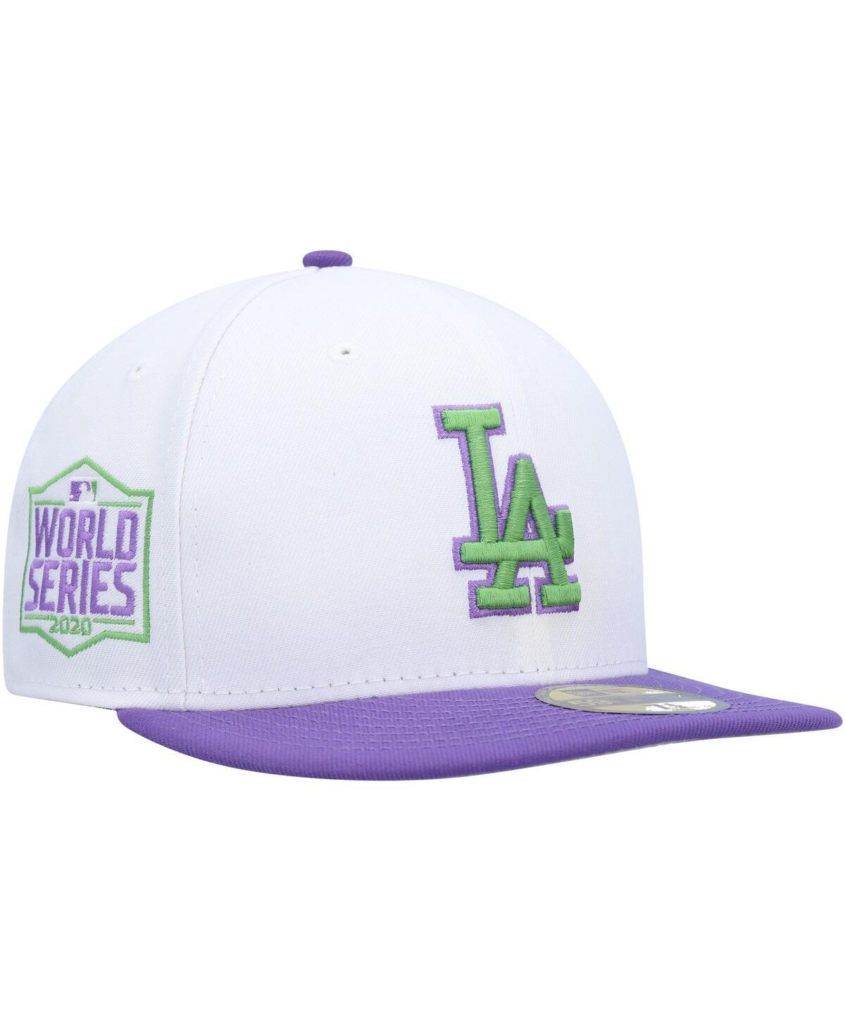 Mens New Era White Los Angeles Dodgers 2020 World Series Side Patch 59FIFTY Fitted Hat Product Image