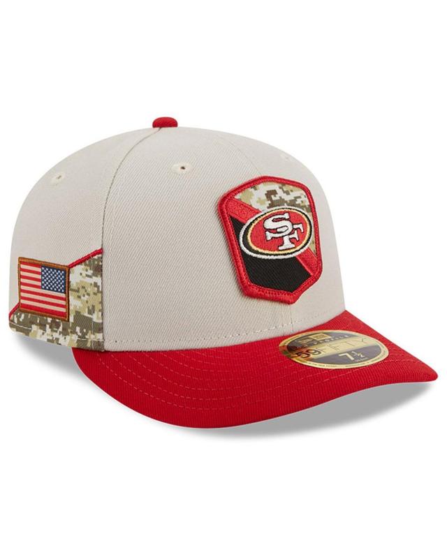 Mens New Era  Stone/Scarlet San Francisco 49ers 2023 Salute To Service Low Profile 59FIFTY Fitted Hat Product Image