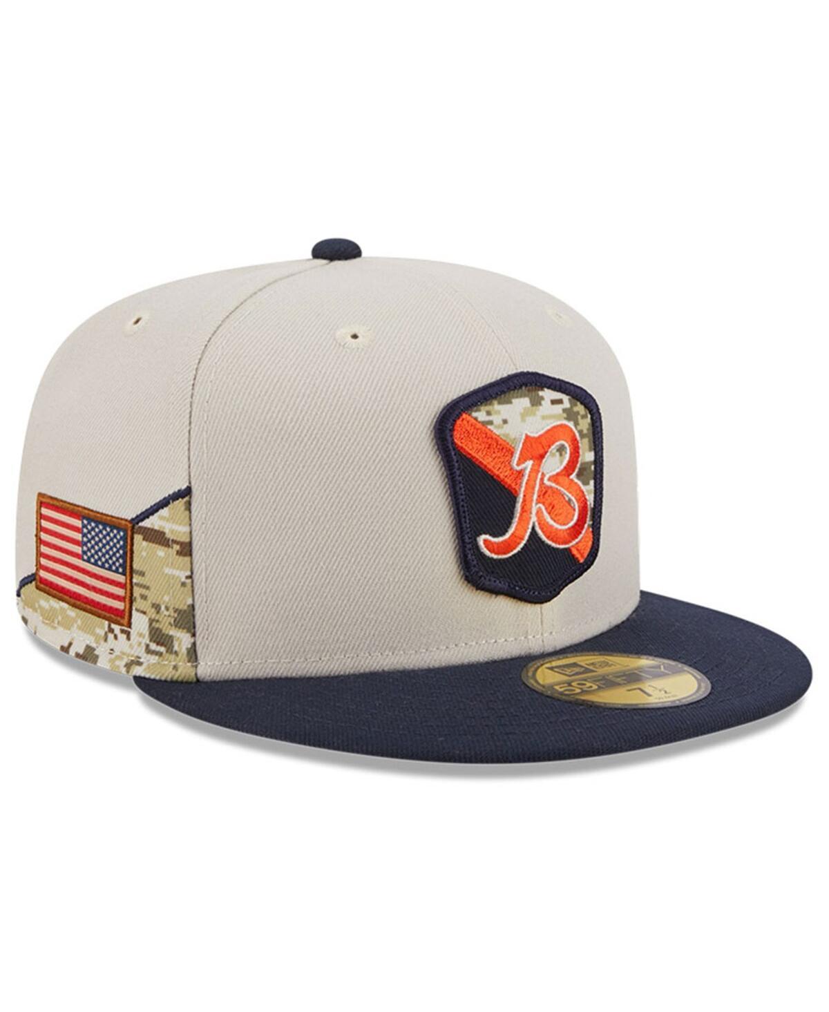 Mens New Era Stone Chicago Bears 2023 Salute To Service 59FIFTY Fitted Hat - Stone Product Image