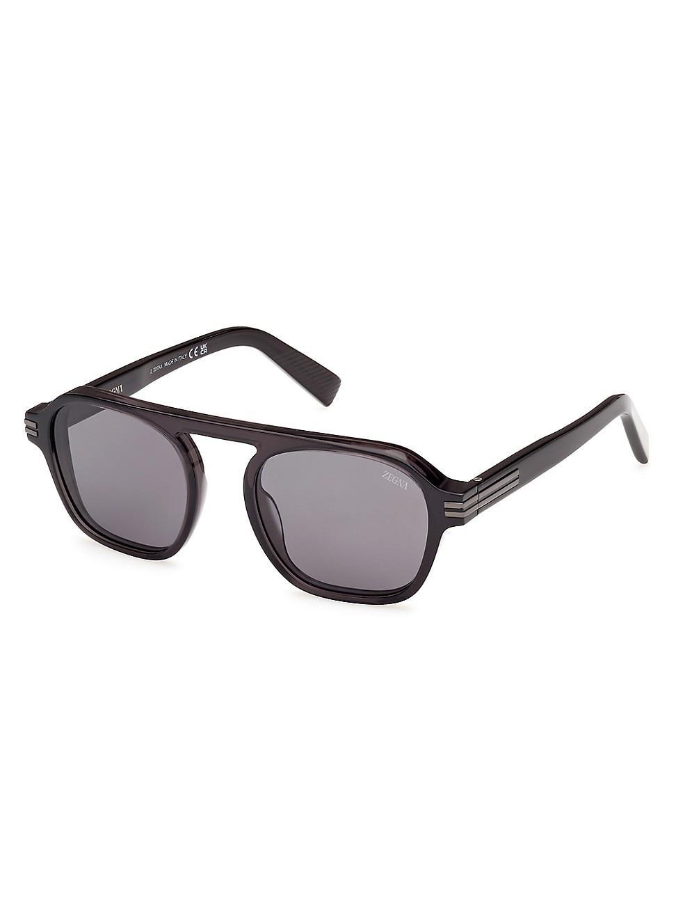 Mens 51MM Round Sunglasses Product Image