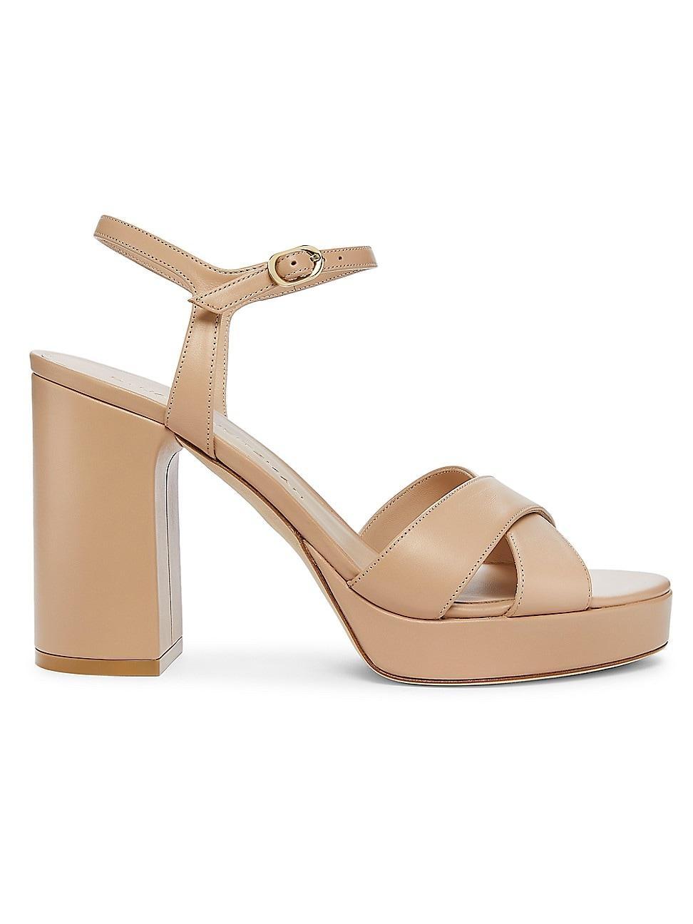 Womens Dayna 100MM Leather Platform Sandals product image