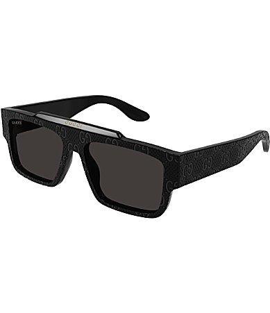 Gucci Mens Faceted Specs 56mm Rectangle Sunglasses Product Image