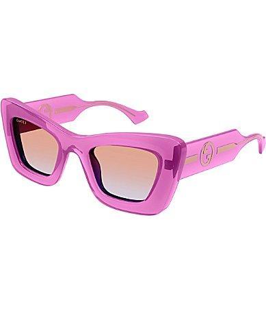 Gucci Womens La Piscine 49mm Transparent Cat Eye Sunglasses Product Image