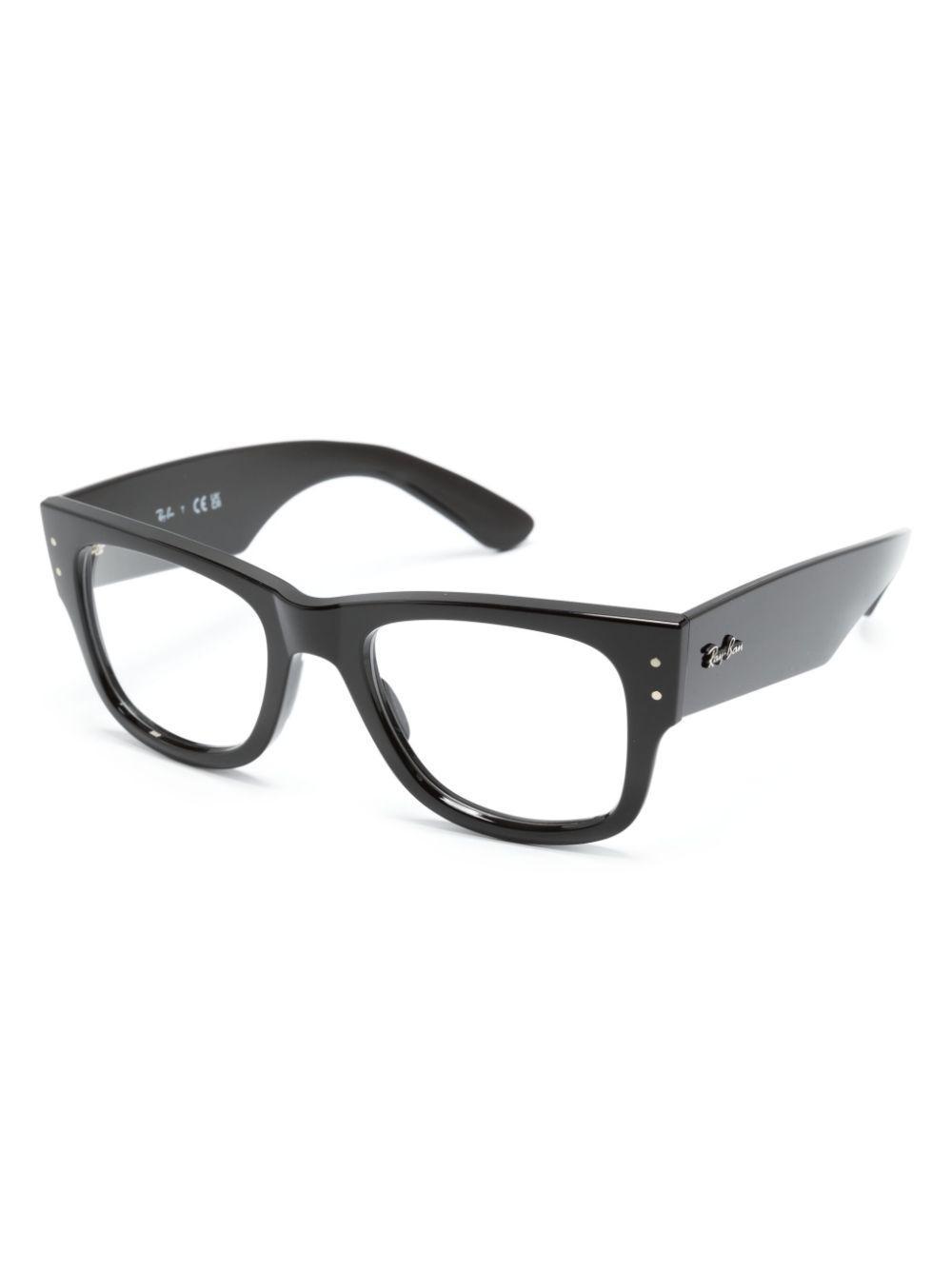 RAY BAN Rectangle-frame Tortoiseshell-effect Glasses In Black Product Image