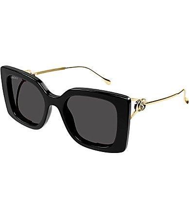 Gucci Womens Flat  Bend 54mm Square Sunglasses Product Image