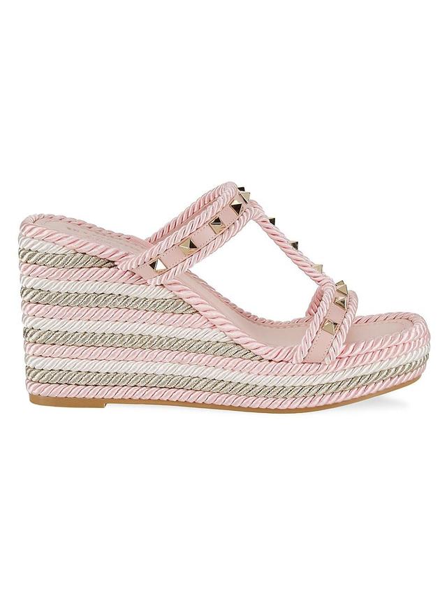 Womens Rockstud Espadrille Wedge Sandals Product Image