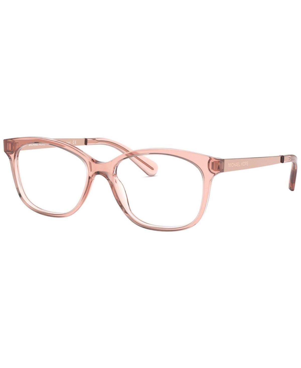 Michael Kors MK4035 Ambrosine Womens Rectangle Eyeglasses - Transparent Mulberry Product Image