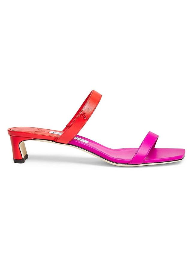 Womens Kyda 35MM Leather Colorblocked Sandals Product Image