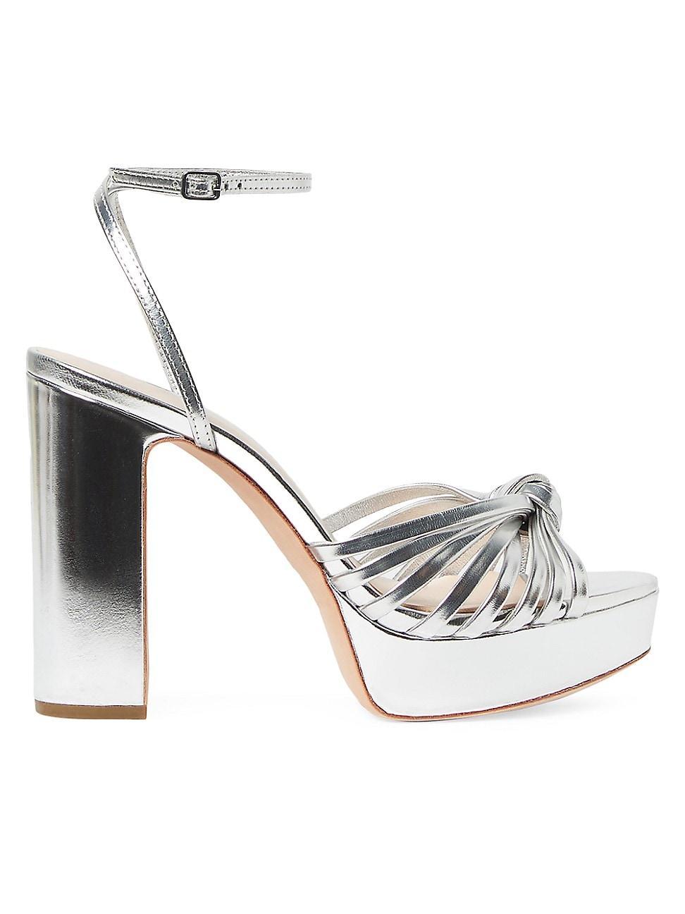 Womens Rivka 125MM Metallic Leather Platform Sandals Product Image